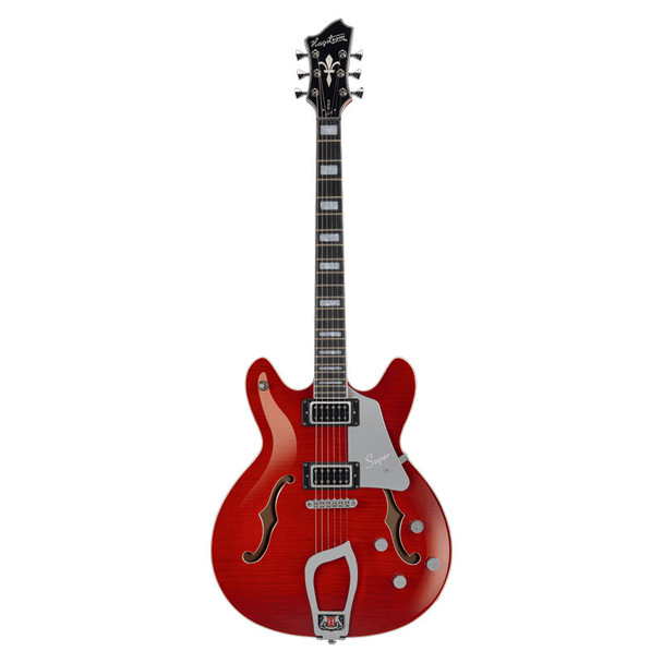 Hagstrom Super Viking Electric Guitar, Wild Cherry Transparent 