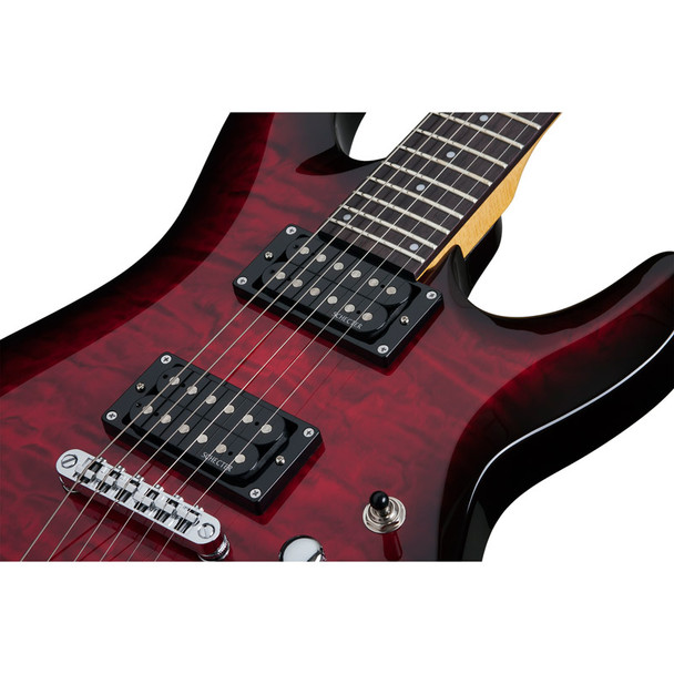 Schecter C-6 Plus Electric Guitar, Black Cherry Burst 