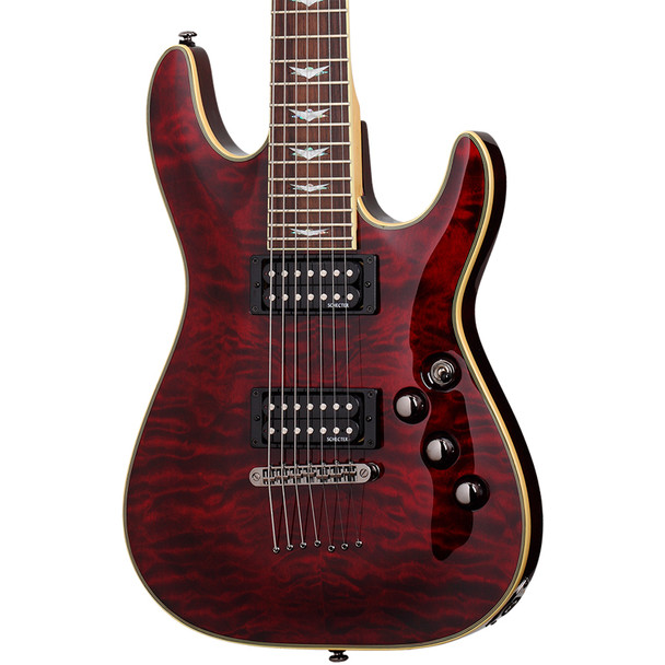 Schecter Omen Extreme-7 Electric Guitar, Black Cherry 