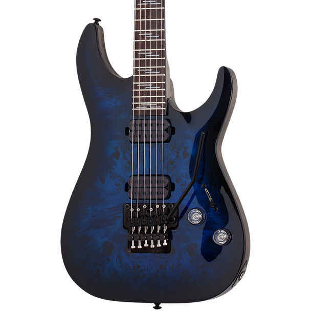 Schecter Omen Elite-6 FR Electric Guitar, See-Thru Blue Burst 
