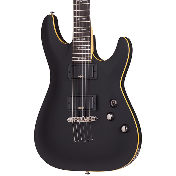 Schecter Demon 6 Aged Electric Guitar, Black Satin 