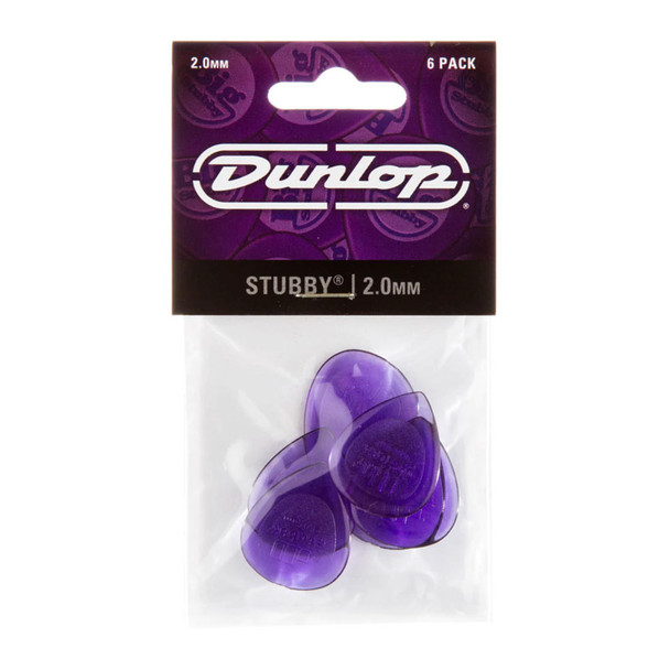Dunlop Lexan Stubby Jazz Pick 2mm, 6 Pack 