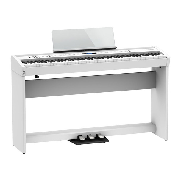 Roland FP-60X Digital Piano with Stand and Pedalboard, White 