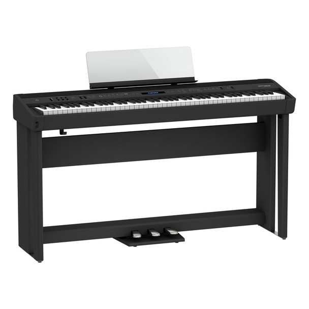 Roland FP-90X Digital Piano with Stand and Pedalboard, Black 