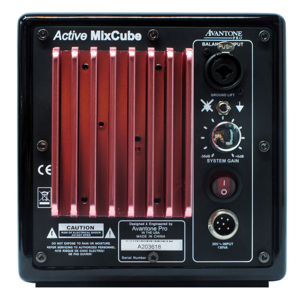 Avantone Mixcube Mini Reference Active Studio Monitors, Gloss Black (Pair) 