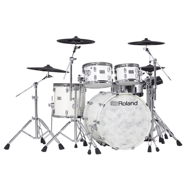 Roland VAD706-PW V-Drums Acoustic Design Drum Kit, Pearl White Premium Finish 