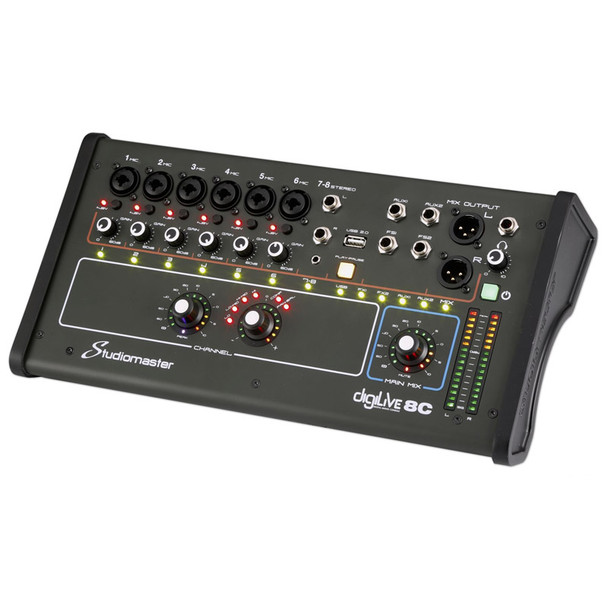 Studiomaster DigiLive 8C 8 Input Compact Digital Mixer 