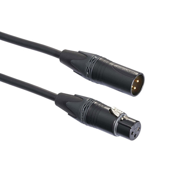 MOGAMI 5m XLRF - XLRM Mic Cable with Neutrik Black and Gold XLR 