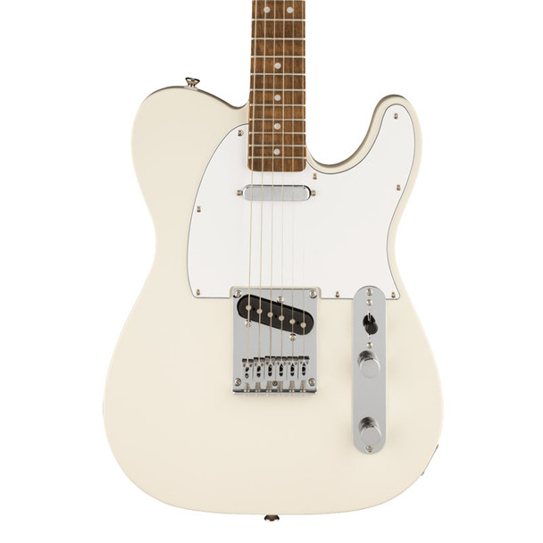 Fender Squier Affinity Series Telecaster Electric Guitar, Olympic White, Laurel 