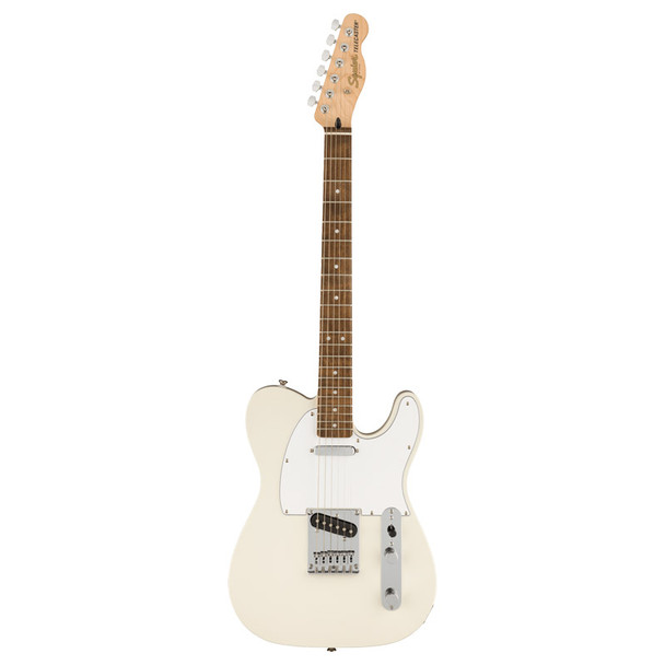 Fender Squier Affinity Series Telecaster Electric Guitar, Olympic White, Laurel 