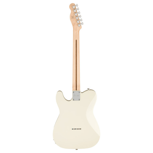 Fender Squier Affinity Series Telecaster Electric Guitar, Olympic White, Laurel 
