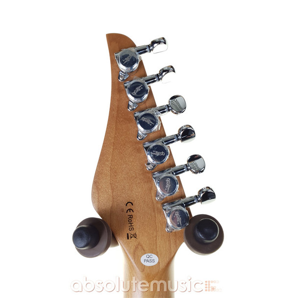 Jet JS-450 Electric Guitar, Transparent Brown, Spalted Top 