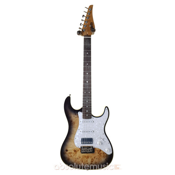 Jet JS-450 Electric Guitar, Transparent Brown, Spalted Top 