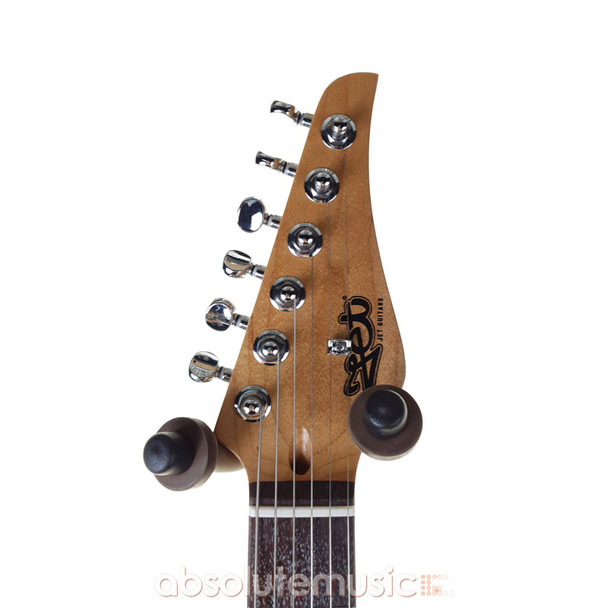 Jet JS-450 Electric Guitar, Transparent Brown, Spalted Top 