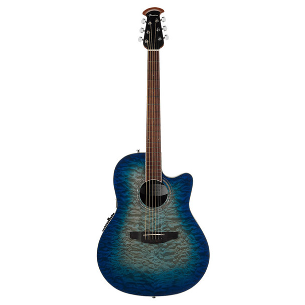 Ovation CS28P-RG Celebrity Standard Exotic Electro-Acoustic Guitar, Caribbean Blue 