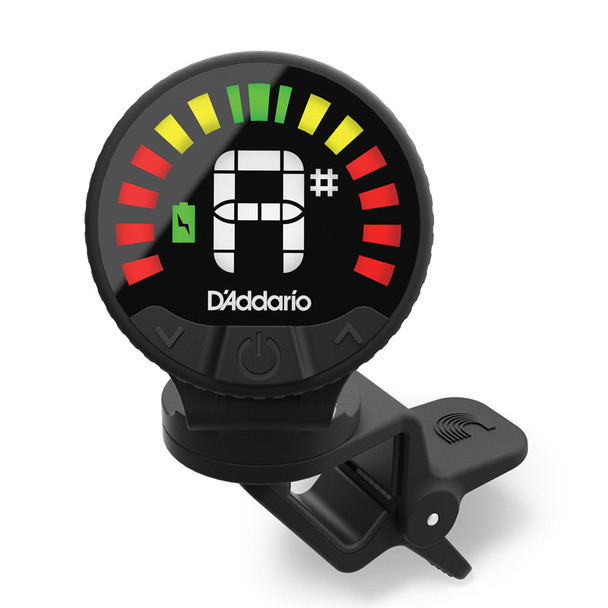 D'Addario Nexxus 360 Rechargeable Clip-On Tuner, Black 