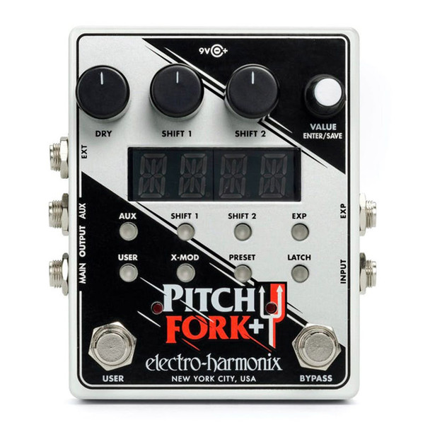 Electro Harmonix Pitch Fork Plus Polyphonic Pitch Shifter Pedal 