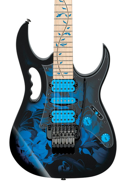 Ibanez JEM77P-BFP Steve Vai Signature Premium Electric Guitar, Blue Floral 