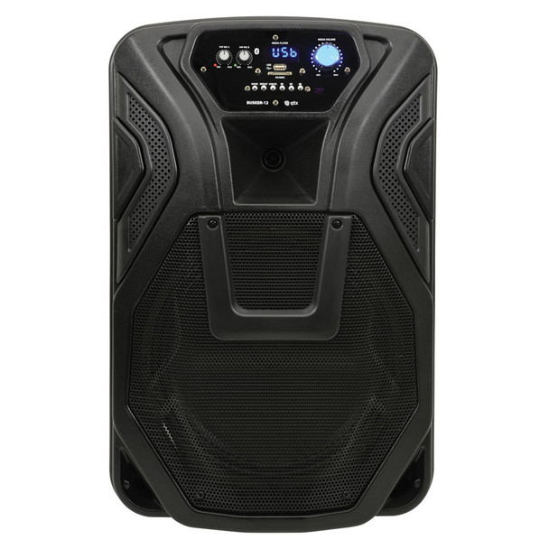 QTX Busker-12 Portable PA System with 2 x VHF Wireless Microphones 