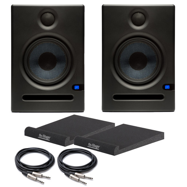 Presonus Eris E3.5  3.5 inch Active Studio Monitors With Isolation Pads and Cables 