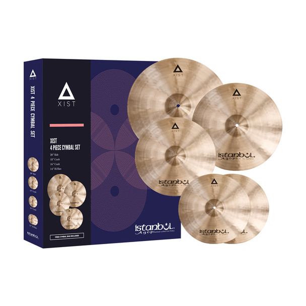 Istanbul Agop Xist Traditional Cymbal Set with FREE 18 inch Crash Cymbal and Cymbal Bag 
