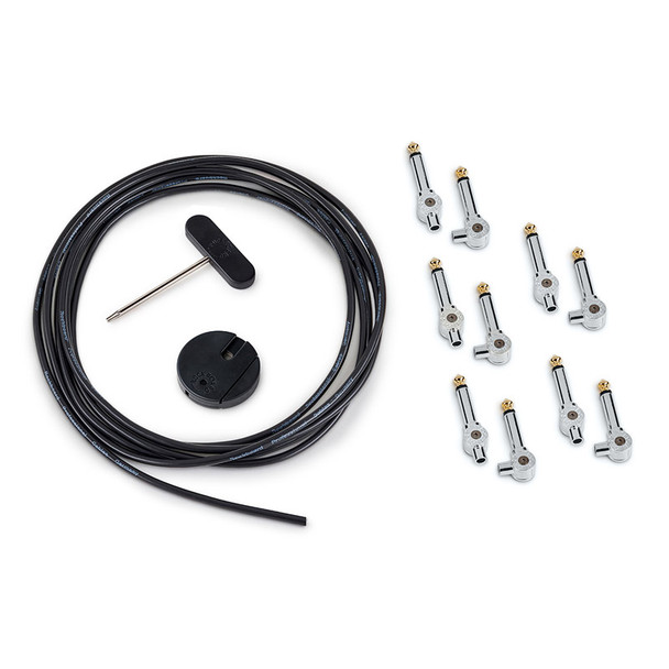 RockBoard PatchWorks Solderless Patch Cable Set, Chrome Plugs 