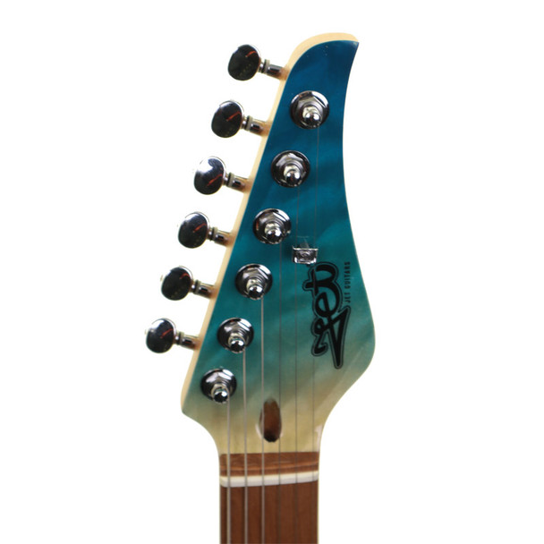 Jet JS-1000 Electric Guitar, Blue, Quilted Top 