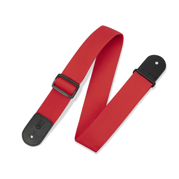 Levy's M8POLY-RED Polypropylene 2 Inch Guitar Strap, Red 