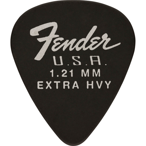 Fender 351 Dura-Tone 1.21 Picks, 12 Pack, Black 