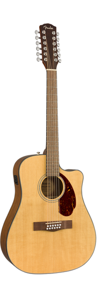 Fender CD-140SCE 12-String Electro-Acoustic Guitar, Natural w/Case 