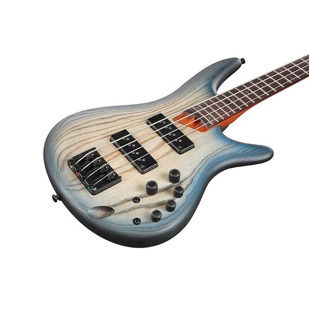 Ibanez SR600E SR 4 String Bass Guitar, Cosmic Blue Starbust Flat 