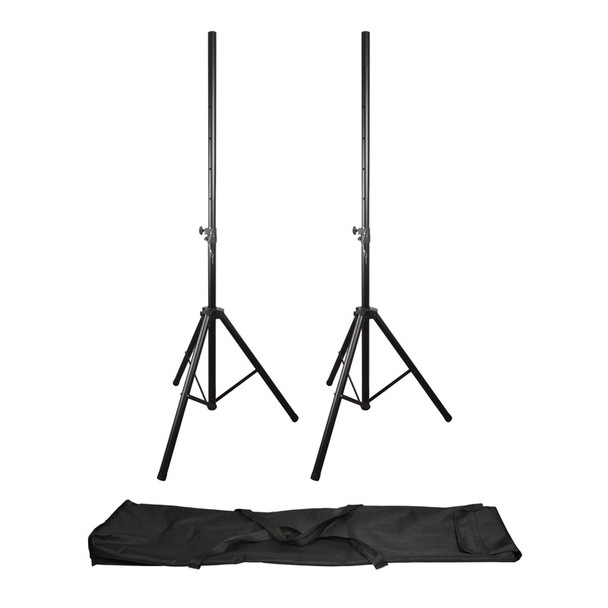 QTX Heavy Duty Speaker Stands with Carry Bag 