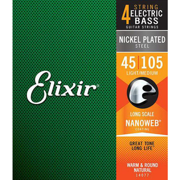 Elixir Nanoweb Ls Soft 45-100 Set Bass Strings 