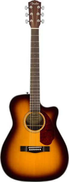 Fender CC-140SCE Electro-Acoustic Guitar, Sunburst w/Case 