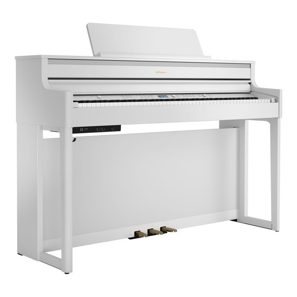 Roland HP704-WH Digital Piano, White with Bench and Headphones 