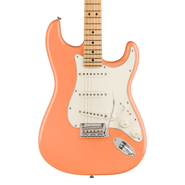 Fender Ltd Edition Player Stratocaster Electric Guitar, Pacific Peach, Maple Neck 