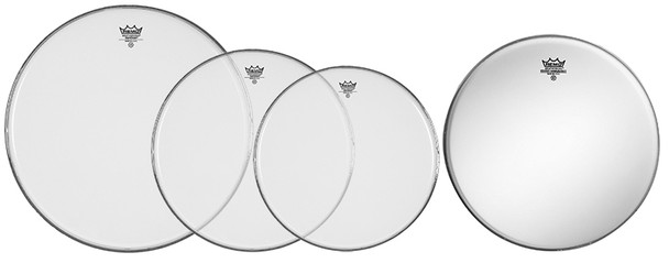 Remo 12/13/16 Emperor Clear Drum Head Pack with Free 14 Coated Ambassador 