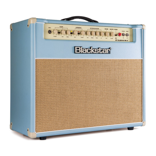 Blackstar HT Club 40 MkII Valve Guitar Combo Amplifier with Reverb, Vintage Blue 6L6 