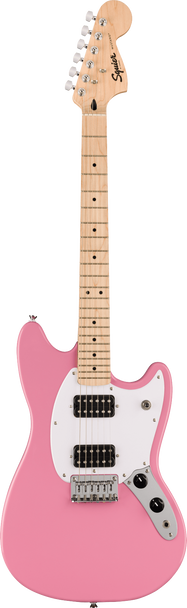 Fender Squier Sonic Mustang HH Electric Guitar, Flash Pink 