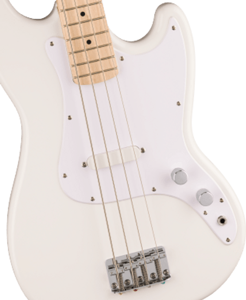 Fender Squier Sonic Bronco Bass, Maple Fingerboard, White Pickguard, Arctic White 