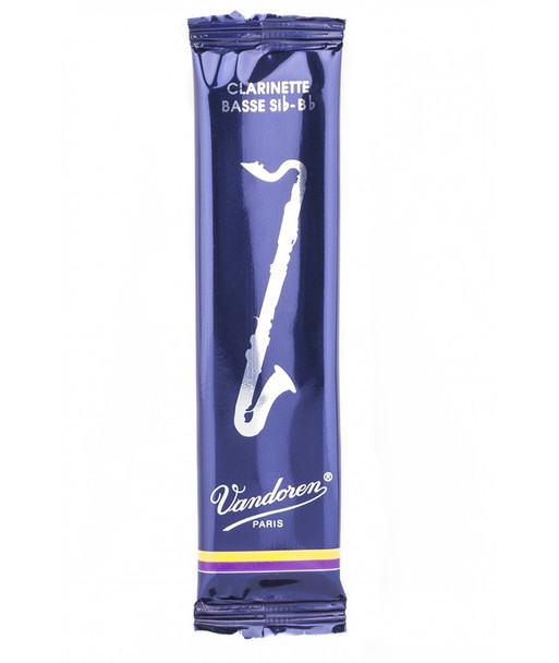 Vandoren Traditional CR123 Bass Clarinet Reed, Strength 3, Box of 5 