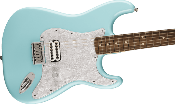 Fender Limited Edition Tom DeLonge Stratocaster Electric Guitar, Daphne Blue, RW 