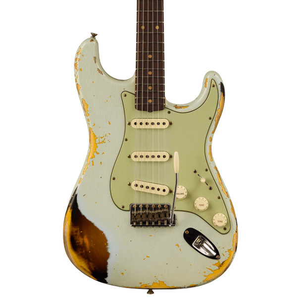 Fender Custom Shop 1960 Stratocaster Heavy Relic Aged Sonic Blue over 3-Colour Sunburst 