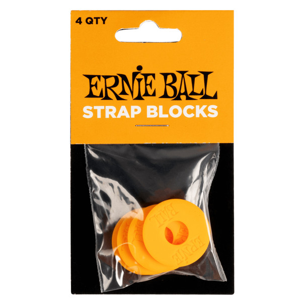 Ernie Ball Strap Blocks 4 Pack, Orange 