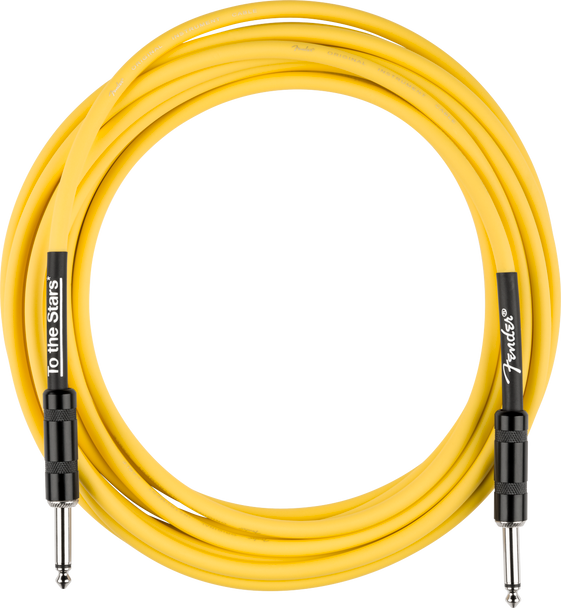 Fender Tom DeLonge 10ft To The Stars Instrument Cable, Graffiti Yellow 