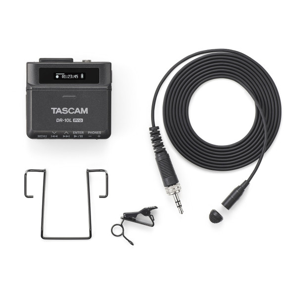 Tascam DR-10L/Pro 32-Bit Float Audio Recorder With Lavalier Microphone 