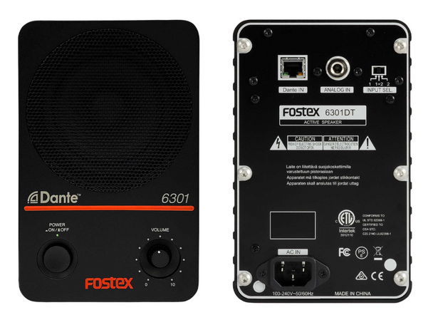 Fostex 6301DT Active Monitor Speaker with Dante Connectivity 