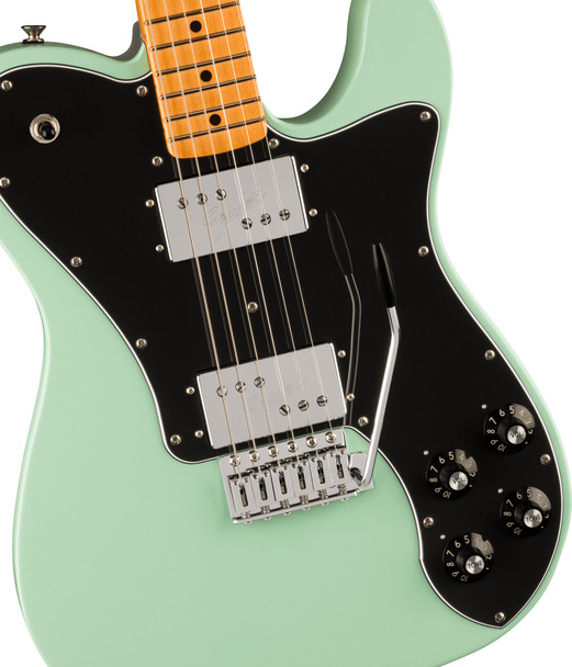 Fender Vintera II 70s Telecaster Deluxe Electric Guitar with Tremolo, Surf Green, Maple 