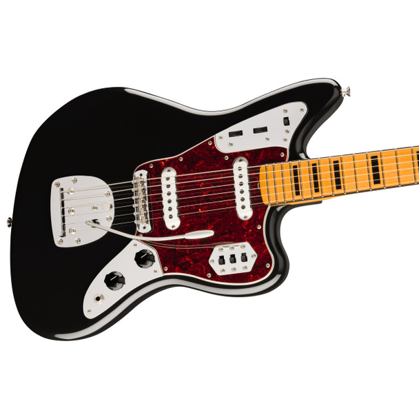 Fender Vintera II 70s Jaguar Electric Guitar, Black, Maple 