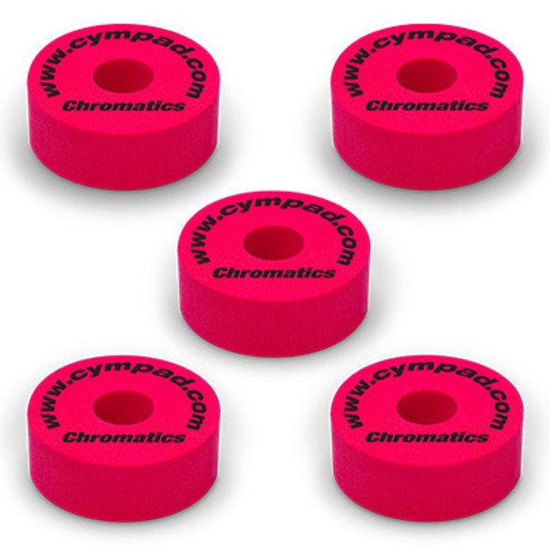 Cympad Chromatics Red 40 x 15mm Cymbal Pads, Set of 5 